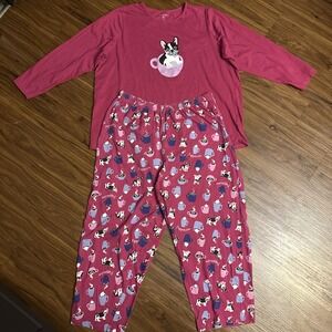 Dreams Co PJs 22/24 1X Boston Terrier Dog Coffee Mug Pink